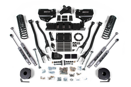 BDS SUSPENSION 4 Inch Lift Kit W/ 4-Link - Ram 2500 W/ Rear Air Ride (19-24) 4WD - Diesel BDS1715H
