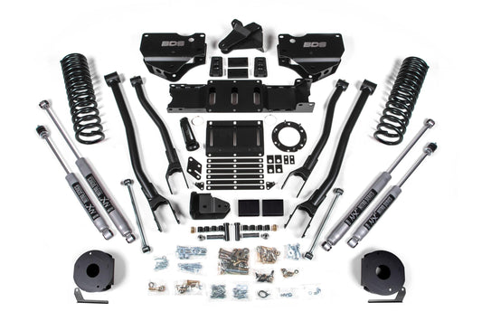 BDS SUSPENSION 4 Inch Lift Kit W/ 4-Link - Ram 2500 W/ Rear Air Ride (19-24) 4WD - Gas BDS1717H