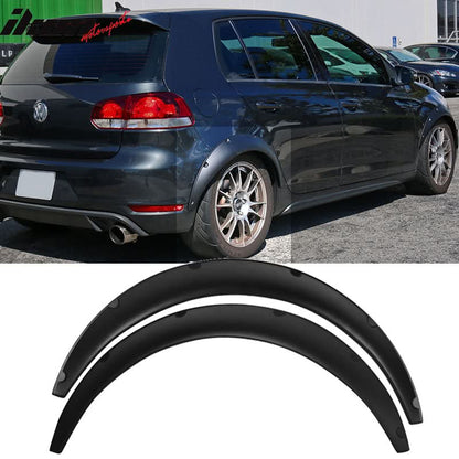 Universal Matte Black 2PCS 70mm Thickness Rear Fender Flares PU