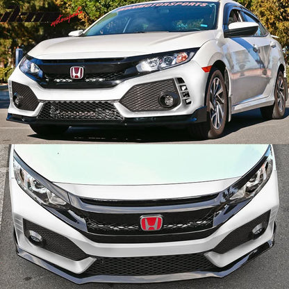 2016-2021 Honda Civic 10th-Gen Type-R Style Front Bumper Conversion