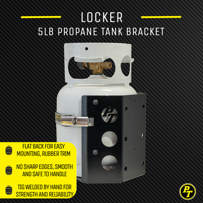 Teton LOCKER Propane Tank Bracket for 5 lb LP Bottle 8 in Diameter