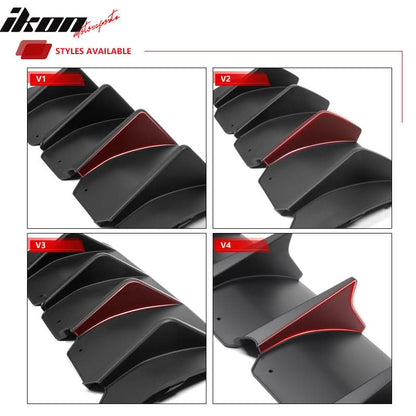 2008-2014 Dodge Challenger Front + Rear Bumper Cover + Diffuser PP