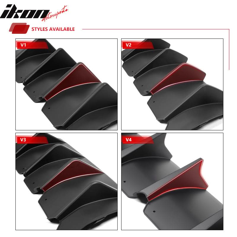 2008-2014 Dodge Challenger 2015+ SRT Hellcat Rear Bumper + V3 Diffuser