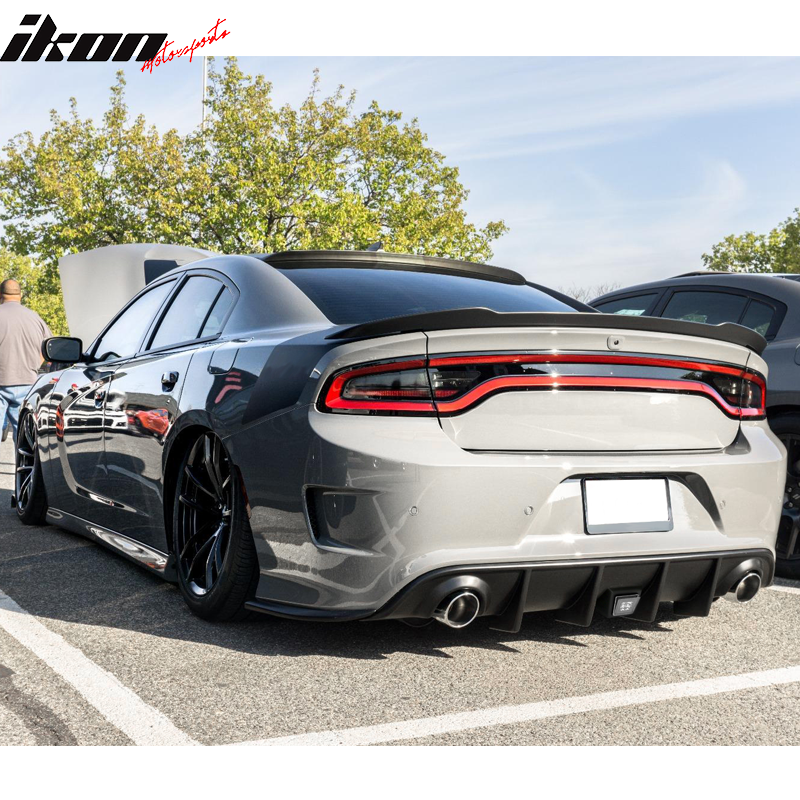 2015-2023 Dodge Charger Rear Diffuser V2 Side Lip Clear LED Brake Lamp