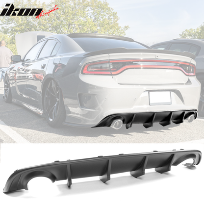 2015-2023 Dodge Charger Black Rear Bumper Conversion Diffuser Lip PP