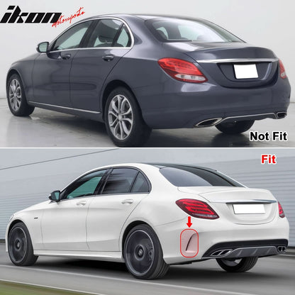 2015-2018 Benz W205 C-Class C63 AMG Gloss Black Rear Diffuser