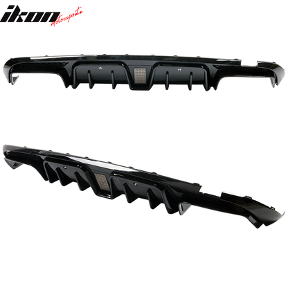 2015-2018 Benz W205 C-Class C63 AMG Gloss Black Rear Diffuser