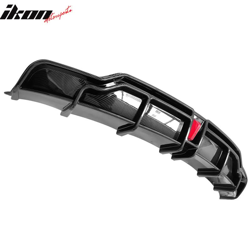 2017-2024 Tesla Model 3 IKON Style Rear Diffuser W/ LED PP