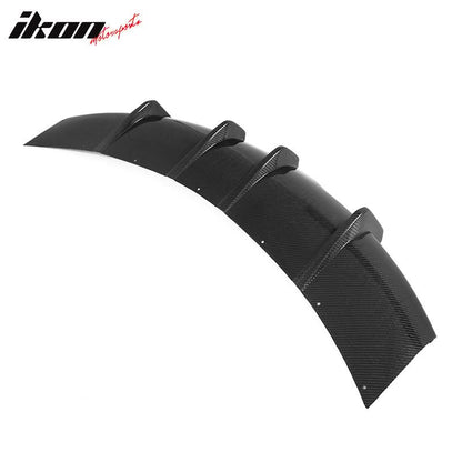 2021-2024 Tesla Model S Gloss Black V Rear Bumper Lip Carbon Fiber
