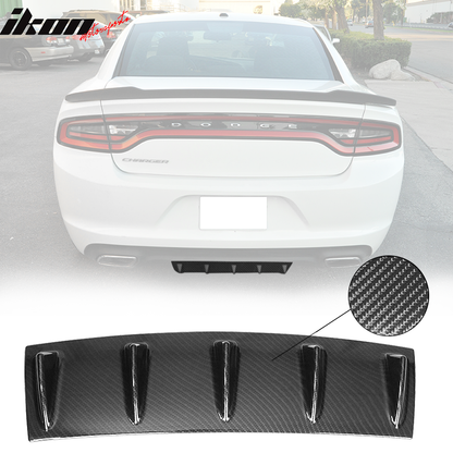 23" x 6" Universal Rear Bumper Diffuser Lip 5 Shark Fins Under