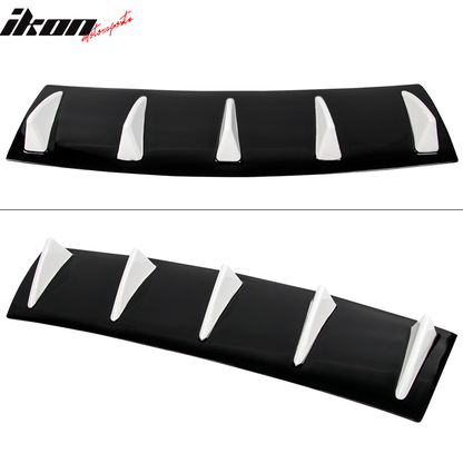 23" x 6" Universal Rear Bumper Diffuser Lip 5 Shark Fins Under