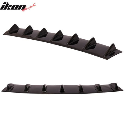 2014-2015 Chevy Camaro V6 7 Fins Gloss Black Rear Bumper Diffuser ABS