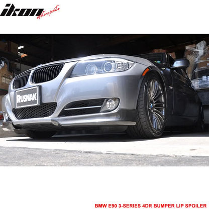 2005-2008 BMW E90 3 Series 4DR EURO Style Front Lip SplitterMatte CF