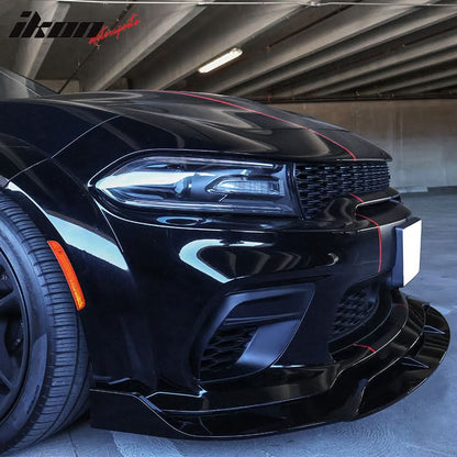 2020-2023 Dodge Charger Widebody IKON V2 Front Bumper Lip ABS 4PCS