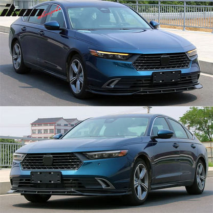 2023-2025 Honda Accord Front Bumper Lip V1 4PC Spoiler Black PP