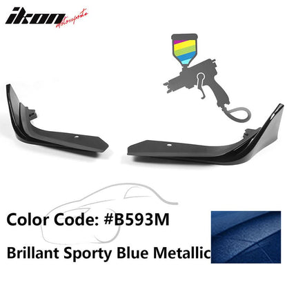 2022-2023 Honda Civic 4DR MD Style Front Bumper Lip Splitter 2PCS PP