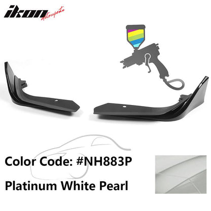 2022-2023 Honda Civic 4DR MD Style Front Bumper Lip Splitter 2PCS PP
