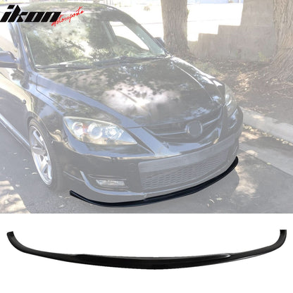 2007-2009 Mazda 3 Type-K Black Front Bumper Lip Splitter PU Sedan