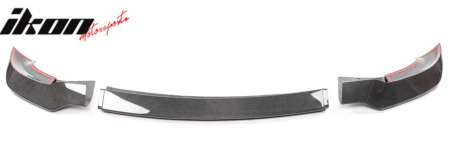 2017-2023 Tesla Model 3 Track Pack Gloss Black Front Lip Carbon Fiber