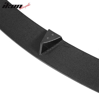 2021-2025 Tesla Model S Gloss Black V Front Bumper Lip Carbon Fiber