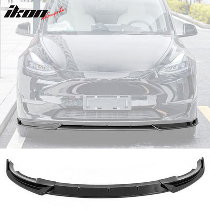 2020-2023 Tesla Y IKON Style Front Bumper Lip PP 3PC