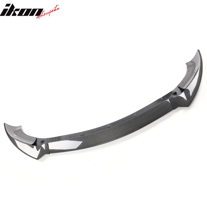 2020-2024 Tesla Y Track Pack Gloss Black Front Bumper Lip Carbon Print