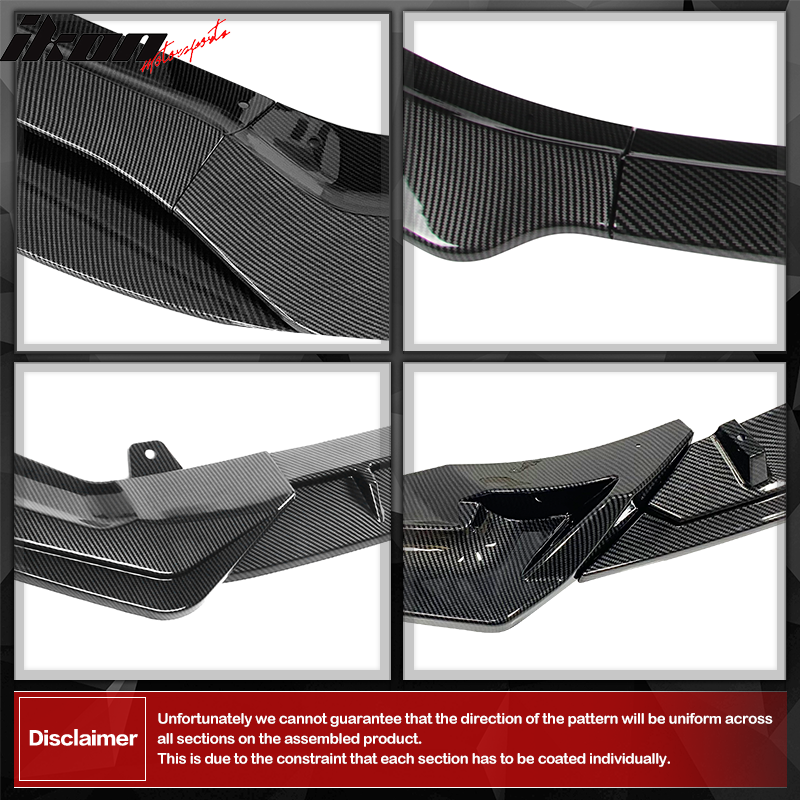 2016-2018 Chevrolet Cruze Front Bumper Lip PP 3PC