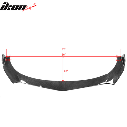Universal 62"-66" Adjustable B Style CF Print Front Bumper Lip 3PCS