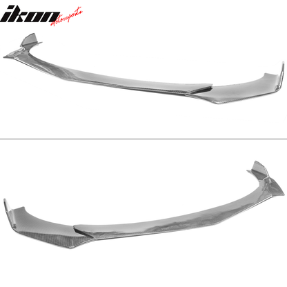 Universal 62"-66" Adjustable B Style CF Print Front Bumper Lip 3PCS