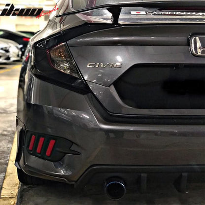 2016-2021 Honda Civic Sedan HF-P Style Rear Bumper Lip Splitter PP