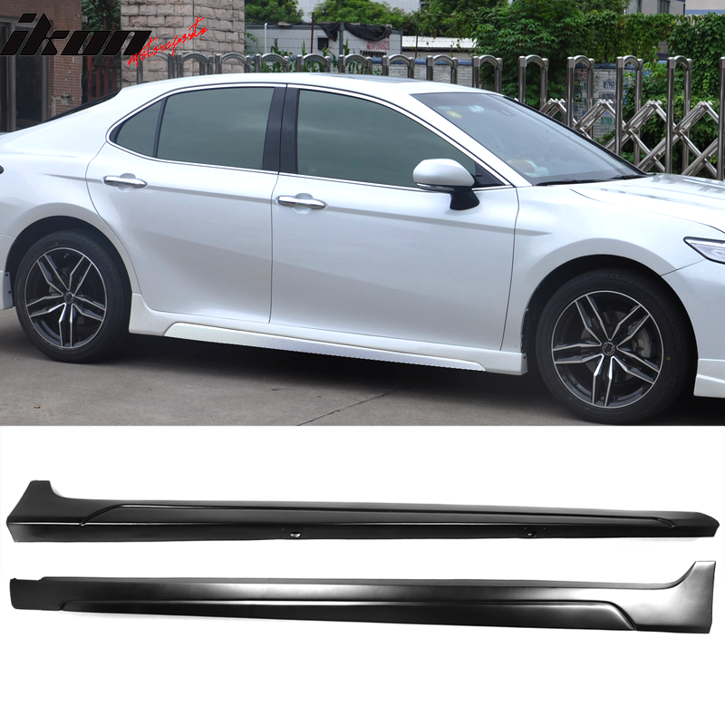 2018-2024 Toyota Camry Matte Black Side Skirt & CF Print Rocker Panel