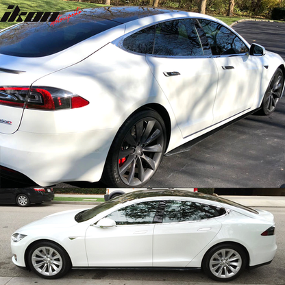 2012-2025 Tesla Model S Flat Bottom Line Lip CF Side Skirt Extension