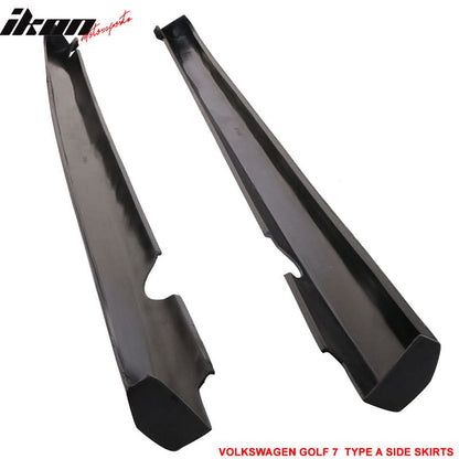2015-2016 Volkswagen Golf 7 Type A Unpainted Side Skirts Rocker Panel
