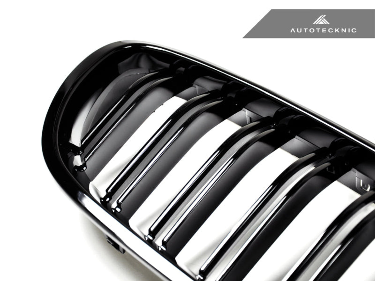 AutoTecknic Dual-Slat Glazing Black Front Grille Set - BMW F10 5-Series | M5