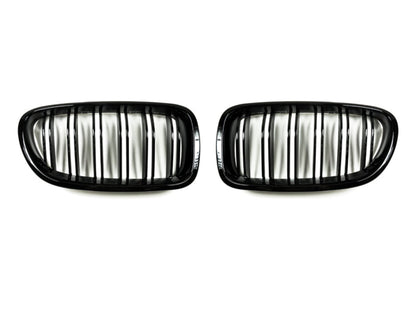 AutoTecknic Dual-Slat Glazing Black Front Grille Set - BMW F10 5-Series | M5