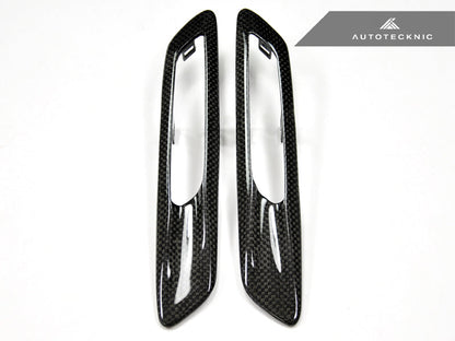 AutoTecknic Replacement Carbon Fiber Fender Light Trims - F10 Sedan / F11 Wagon | 5 Series