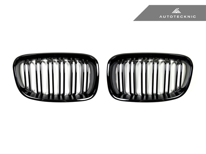 AutoTecknic Dual-Slats Gloss Black Front Grille Set - F20 1-Series