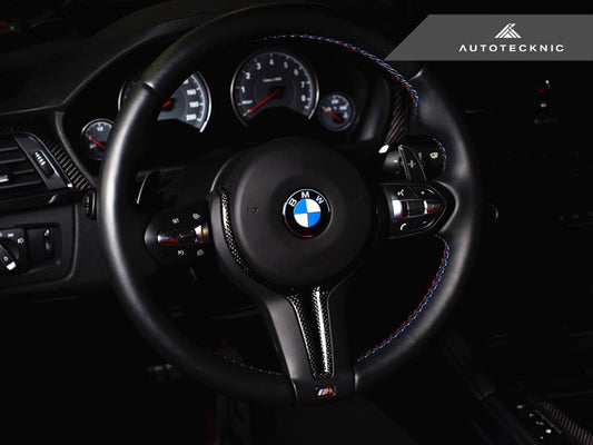 AutoTecknic Carbon Steering Wheel Trim - BMW F87 M2 | F80 M3 | F82/ F83 M4 | F10 M5 LCI | F06/ F12/ F13 M6