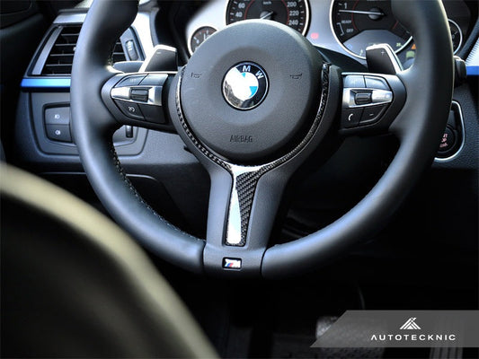 AutoTecknic Carbon Fiber M-Sport Steering Wheel Trim - BMW F15 X5 | F16 X6