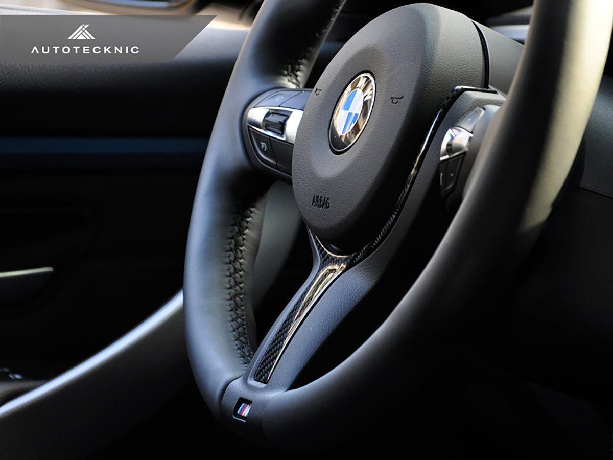 AutoTecknic Carbon Fiber M-Sport Steering Wheel Trim - BMW F15 X5 | F16 X6