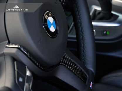 AutoTecknic Carbon Fiber M-Sport Steering Wheel Trim - BMW F10 5-Series | F06/ F12/ F13 6-Series