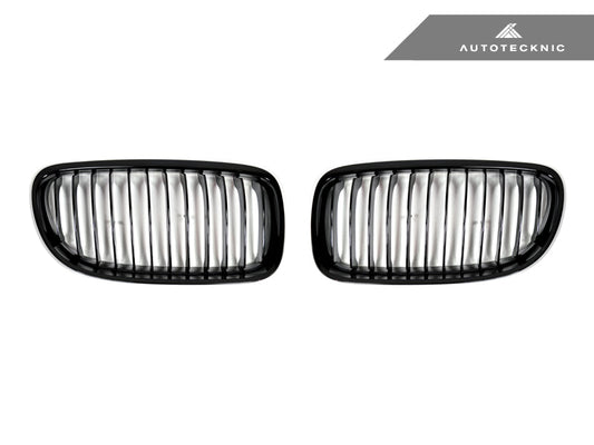 AutoTecknic Gloss Black Front Grille Set - E90/ E91 3-Series LCI