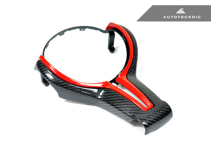 AutoTecknic Carbon Fiber Steering Wheel Trim Cover - F-Chassis M Vehicles