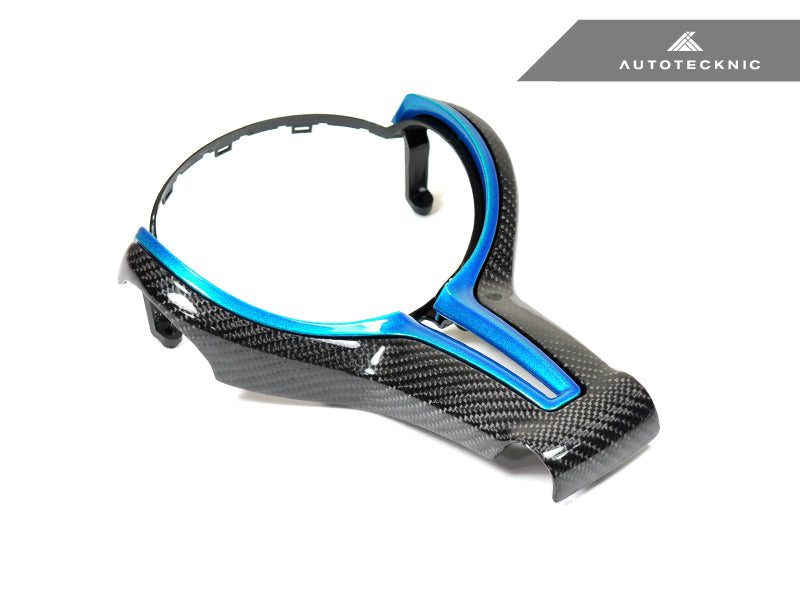 AutoTecknic Carbon Fiber Steering Wheel Trim Cover - F-Chassis M Vehicles