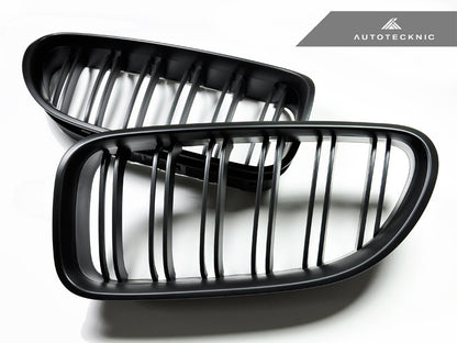 AutoTecknic Dual-Slats Stealth Black Front Grille Set - F06 Gran Coupe/ F12 Coupe/ F13 Cabrio | 6 Series & M6
