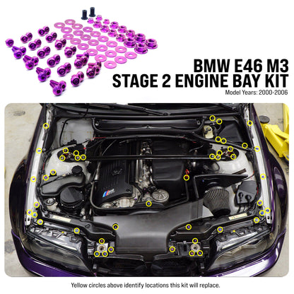 Stage 2 Titanium Hardware Engine Bay Kit - BMW E46 M3 (2000-2006)