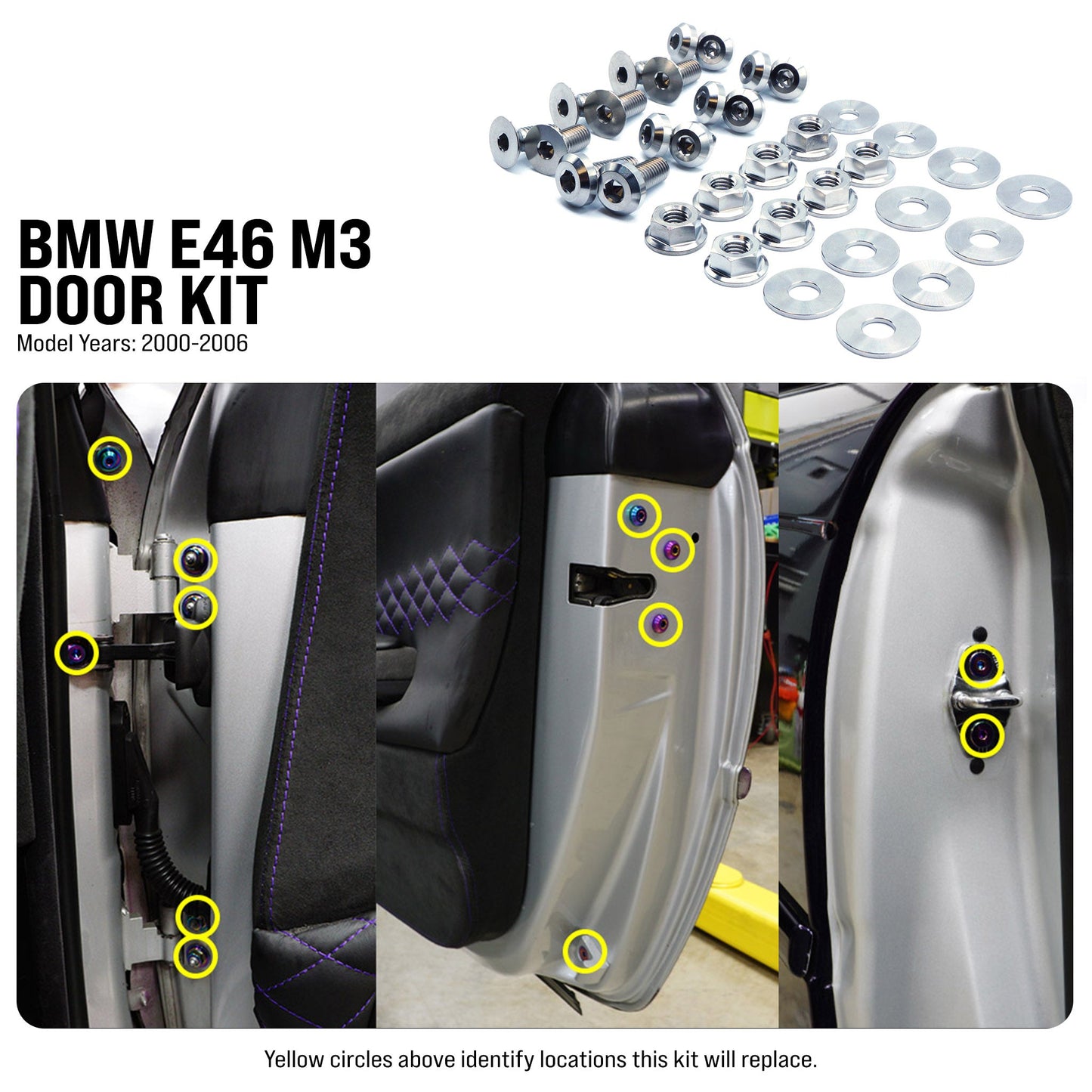 Titanium Hardware Door Kit - BMW E46 M3 (2000-2006)