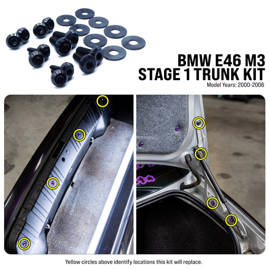 Stage 1 Titanium Hardware Trunk Kit - BMW E46 M3 (2000-2006)