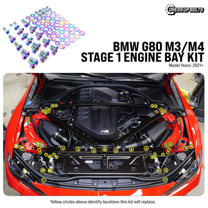 Stage 1 Titanium Hardware Engine Bay Kit - BMW G80 M3/M4 (2021+)