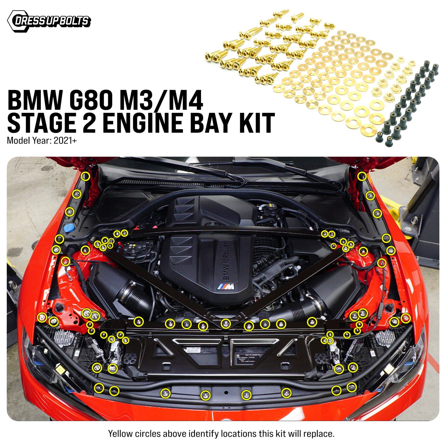 Stage 2 Titanium Hardware Engine Bay Kit - BMW G80 M3/M4 (2021+)